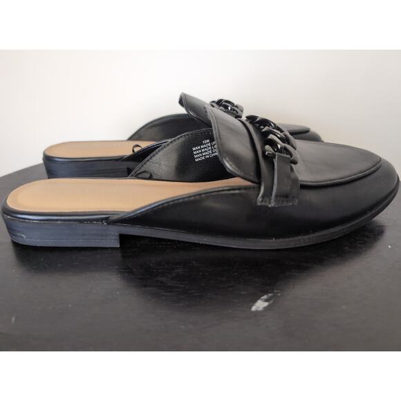 Lane Bryant chunky black loafer style mules 10 - Picture 3 of 9